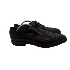 Allen Edmonds McAllister Wingtip Oxford Men's 10D Black Leather Dress Shoes 6215